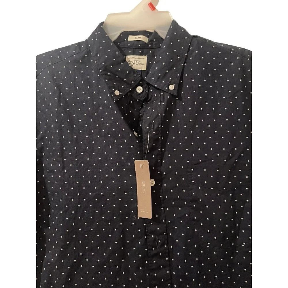 Team for J. Crew Short Sleeve Slim Fit 100% Cotton Size Large NWT